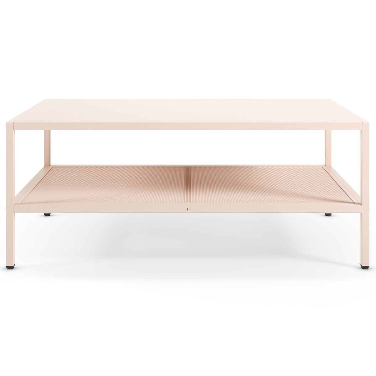 Ysia - Table Basse en Métal 100 x 60 cm - Rose Blush