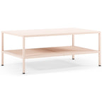 Ysia - Table Basse en Métal 100 x 60 cm - Rose Blush