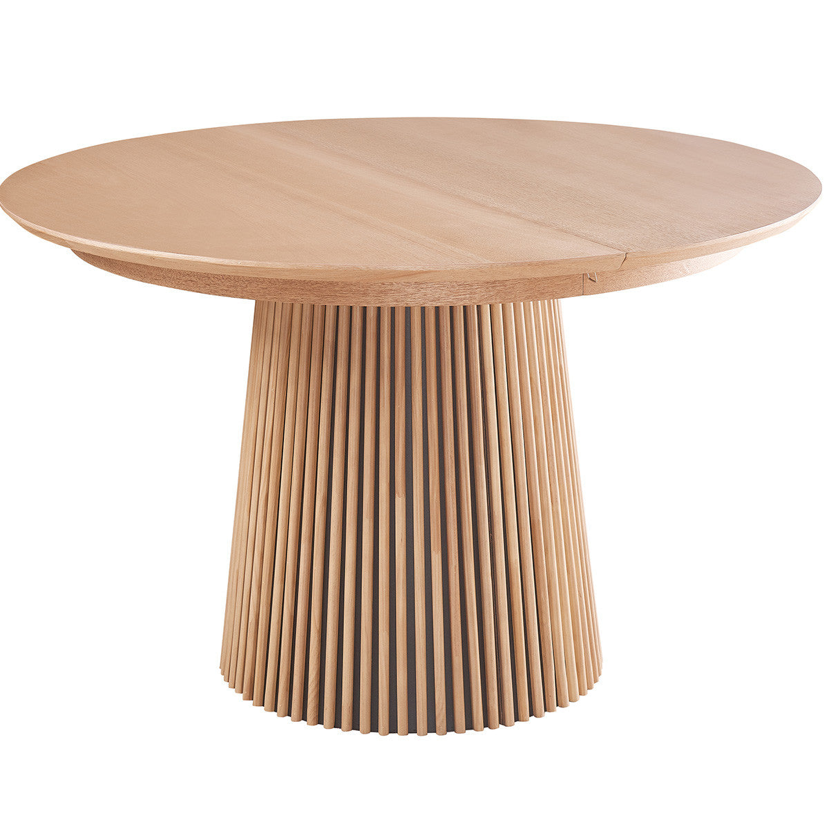 Ada - Table à Manger Ronde Extensible en 4 à 8 Personnes - 120/200 cm - Bois