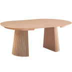 Ada - Table à Manger Ronde Extensible en 4 à 8 Personnes - 120/200 cm - Bois