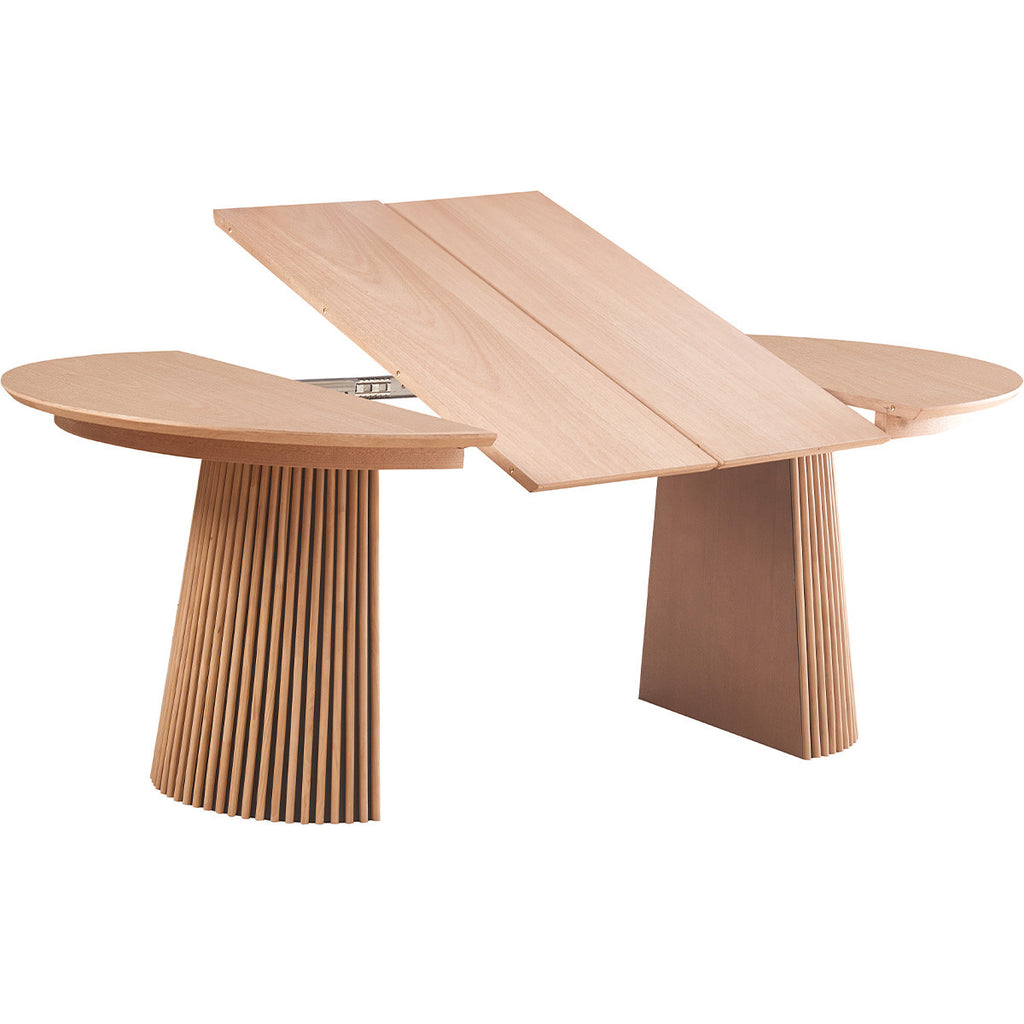 Ada - Table à Manger Ronde Extensible en 4 à 8 Personnes - 120/200 cm - Bois