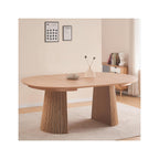 Ada - Table à Manger Ronde Extensible en 4 à 8 Personnes - 120/200 cm - Bois