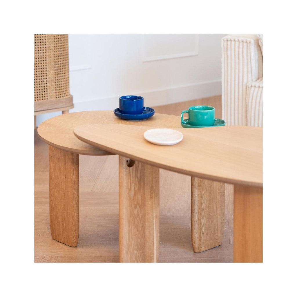 Aria - Table Basse Organique en 100 cm - Bois