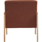Mani - Fauteuil en Cannage et Tissu Bouclé - Rouille