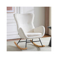 Béa - Rocking-Chair en Tissu Bouclé - Beige