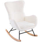 Béa - Rocking-Chair en Tissu Bouclé - Beige