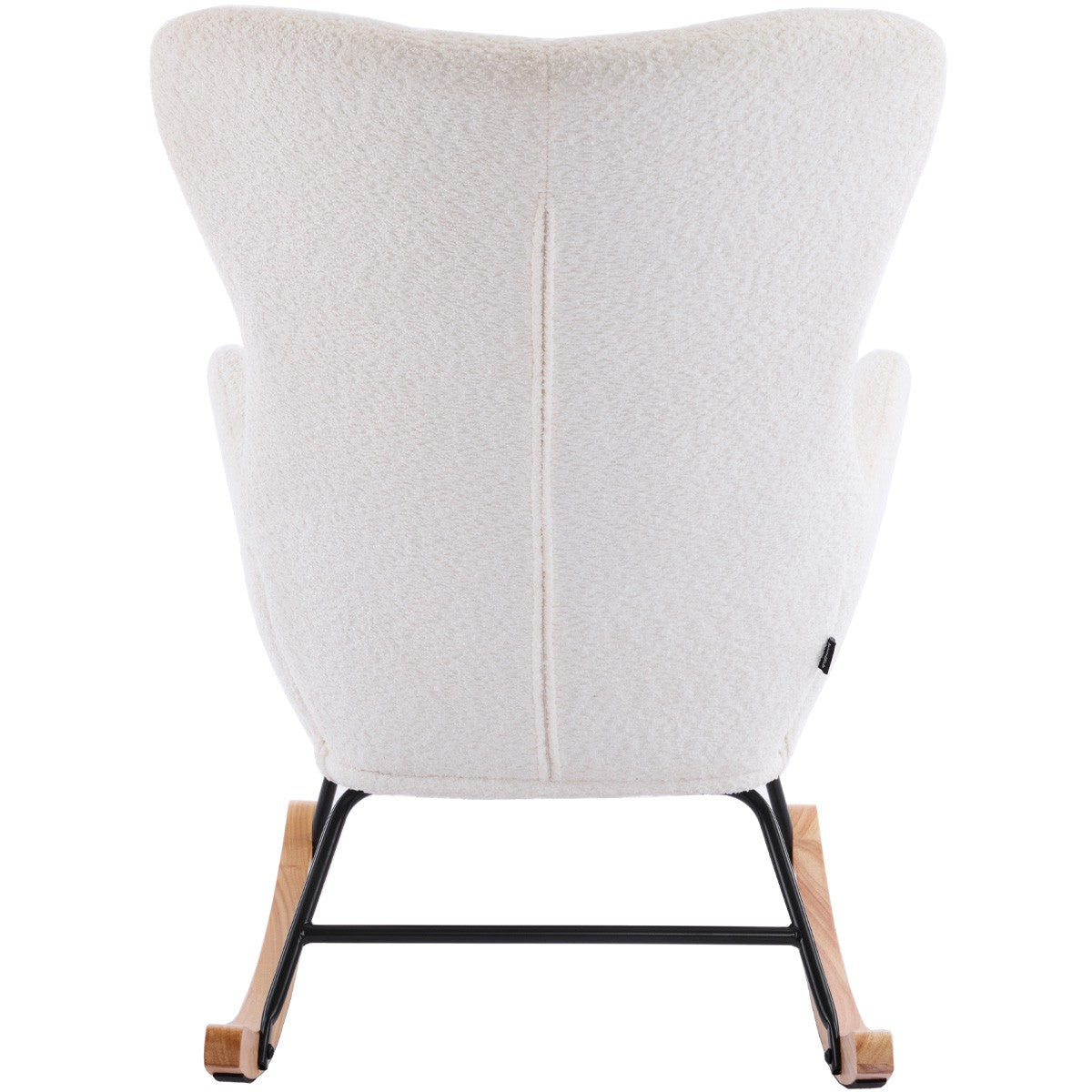 Béa - Rocking-Chair en Tissu Bouclé - Beige