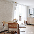 Muse - Lot de 2 Chaises en Cannage Velours Côtelé et Métal Chromé - Beige