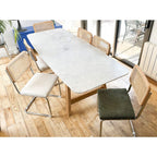 Muse - Lot de 2 Chaises en Cannage Velours Côtelé et Métal Chromé - Beige