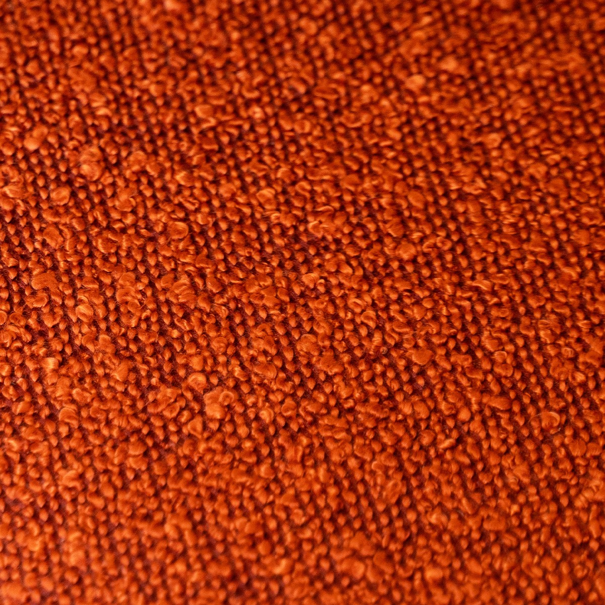 Dulce - Lot de 2 Chaises en Tissu Bouclé et Métal Chromé - Rouille