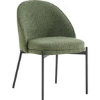 Cloé - Lot de 2 Chaises en Tissu Bouclé - Vert Kaki