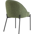 Cloé - Lot de 2 Chaises en Tissu Bouclé - Vert Kaki