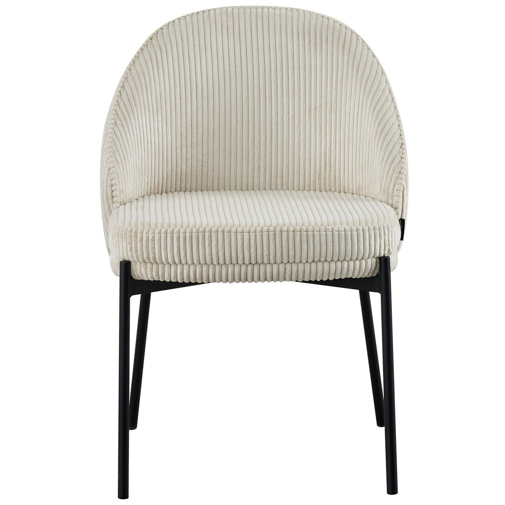 Cloé - Lot De 2 Chaises - Velours Côtelé - Beige