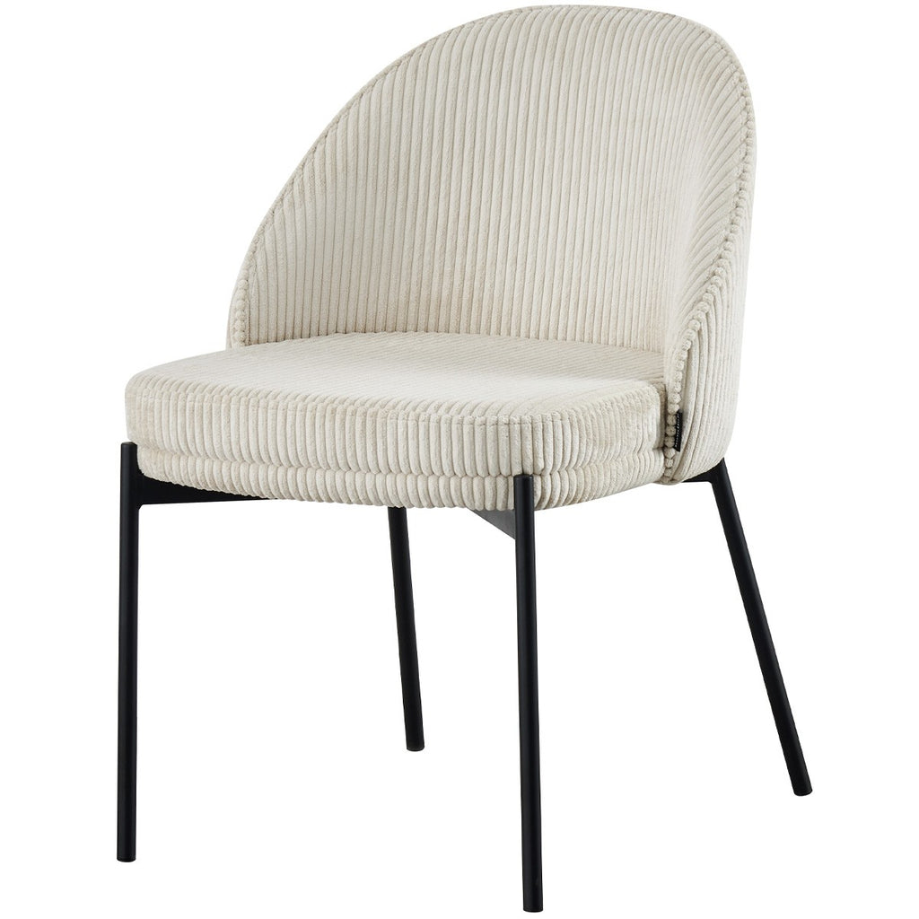 Cloé - Lot De 2 Chaises - Velours Côtelé - Beige
