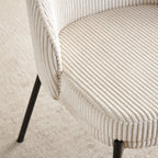 Cloé - Lot De 2 Chaises - Velours Côtelé - Beige