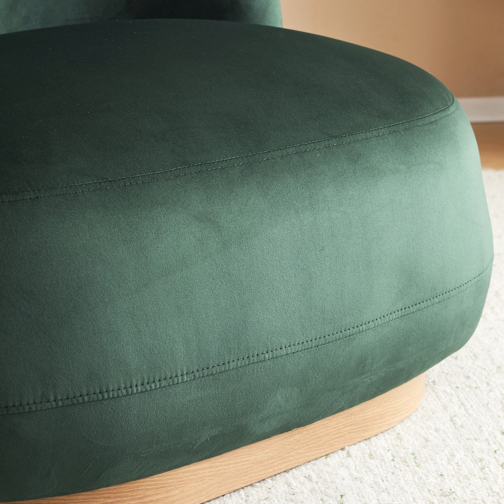 Colette - Fauteuil en Velours - Vert