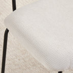 Dany - Lot de 2 Tabourets de Bar en Velours Côtelé - Beige