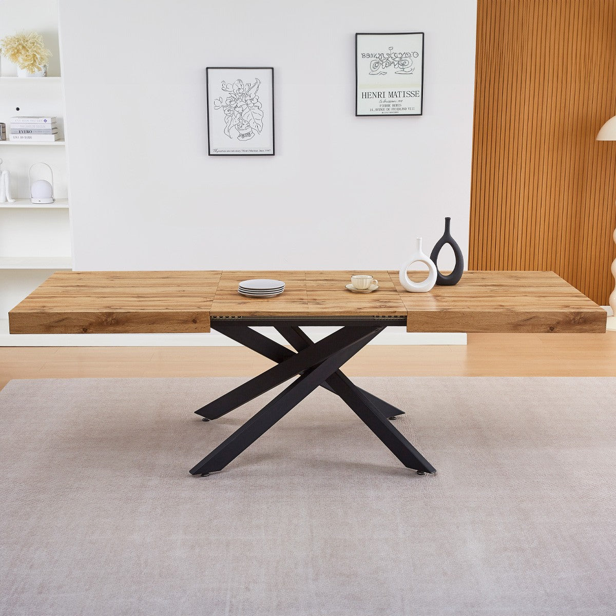 Elena - Table à Manger Extensible Décor 4/8 Personnes 140/220 cm - Bois