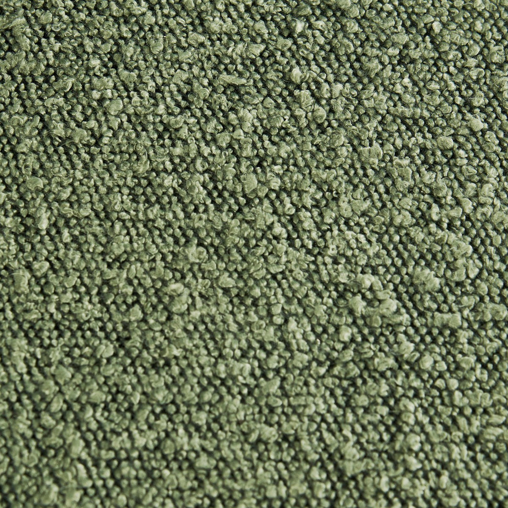 Evora - Lot de 2 Chaises en Tissu Bouclé, Piètement Métal Noir - Vert Kaki
