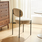 Evora - Lot de 2 Chaises en Velours Côtelé, Piètement Métal Noir - Beige