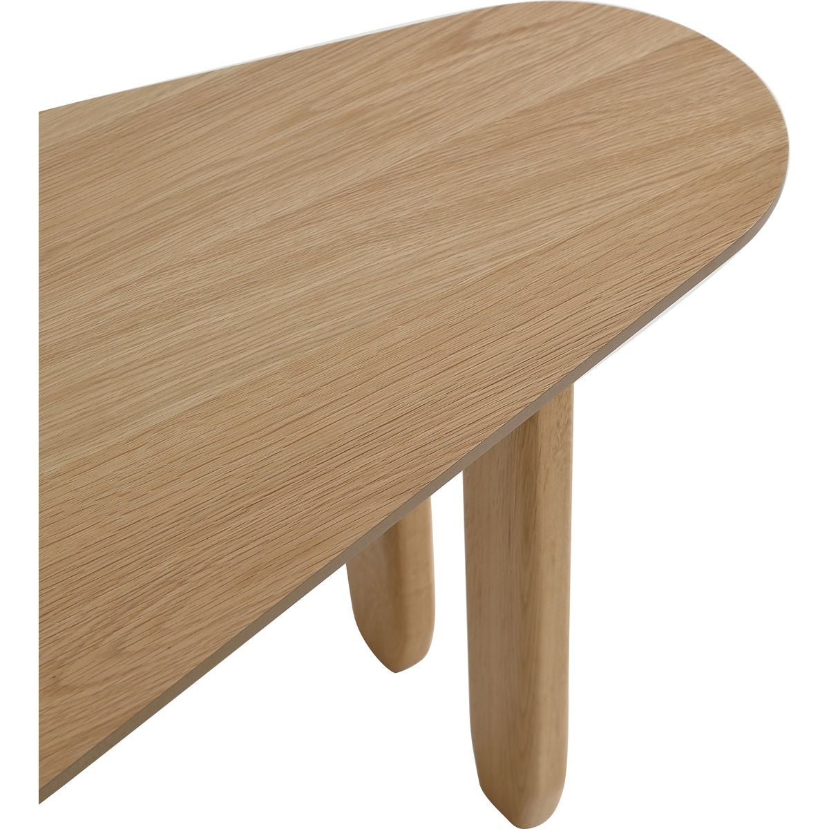 Galia - Table Basse Organique en Placage Chêne 100 cm - Bois