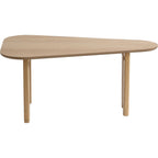 Galia - Table Basse Organique en Placage Chêne 100 cm - Bois