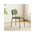 Lorie - Lot de 4 Chaises en Tissu Bouclé Kaki - Vert