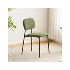 Lorie - Lot de 4 Chaises en Tissu Bouclé Kaki - Vert
