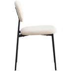 Lorie - Lot de 4 Chaises en Velours Côtelé - Beige
