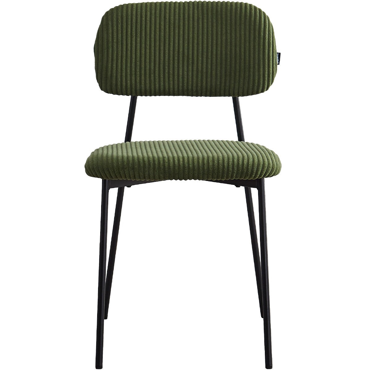 Lorie - Lot de 4 Chaises en Velours Côtelé - Vert Kaki
