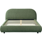 Maddie – Doppelbett – Bouclé-Stoff – Khakigrün