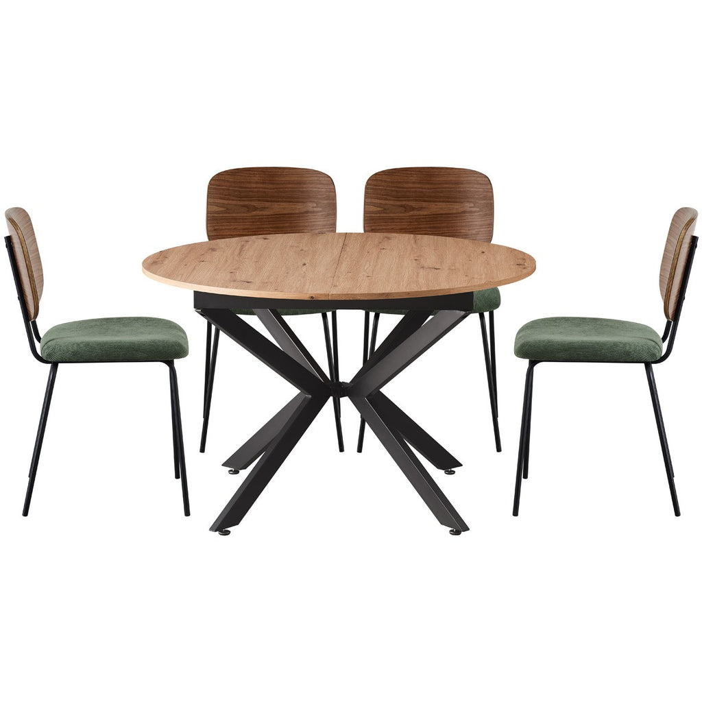 Marius - Table à Manger Extensible Effet 4/6 Personnes 100/140 cm - Bois