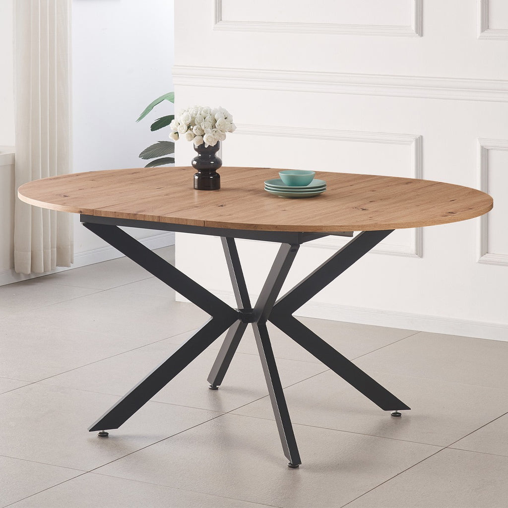 Marius - Table à Manger Extensible Effet 4/6 Personnes 100/140 cm - Bois
