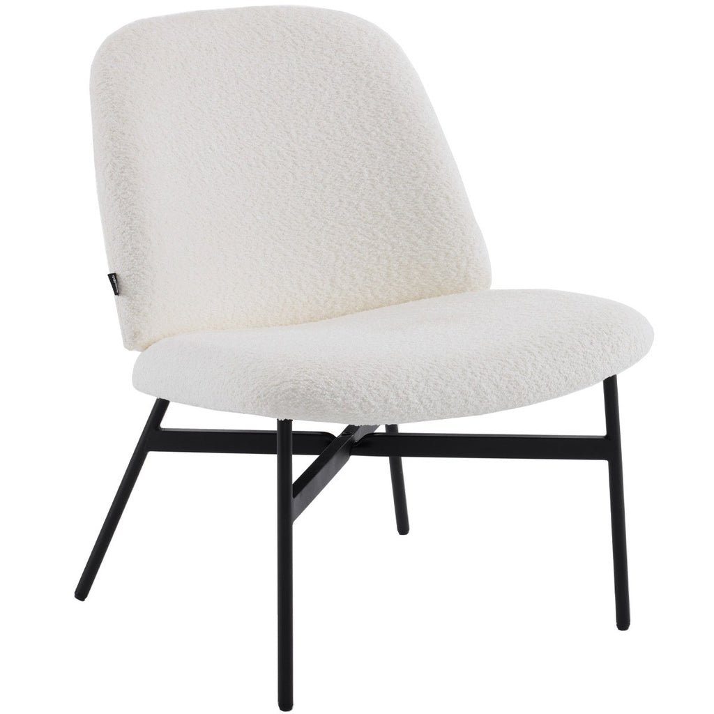 Petra - Fauteuil en Tissu Bouclé - Beige