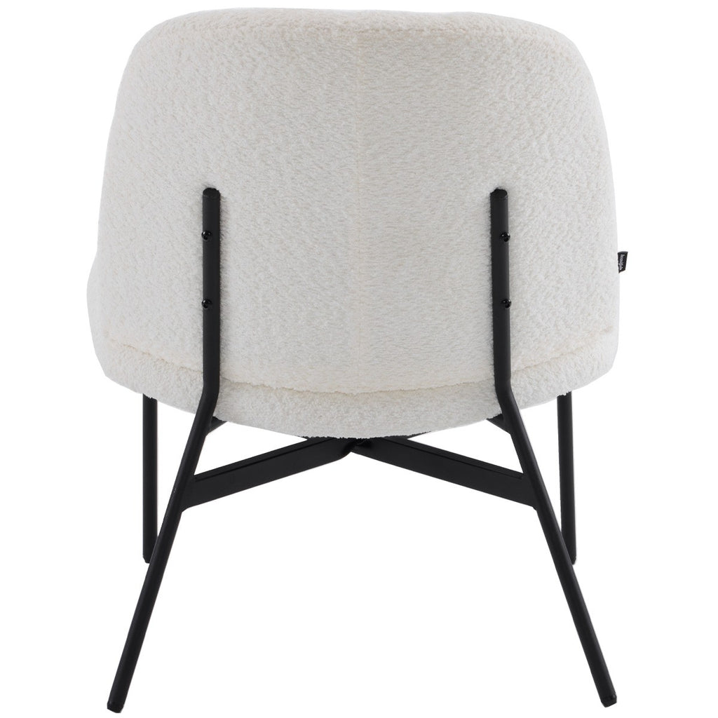 Petra - Fauteuil en Tissu Bouclé - Beige