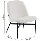 Petra - Fauteuil en Tissu Bouclé - Beige