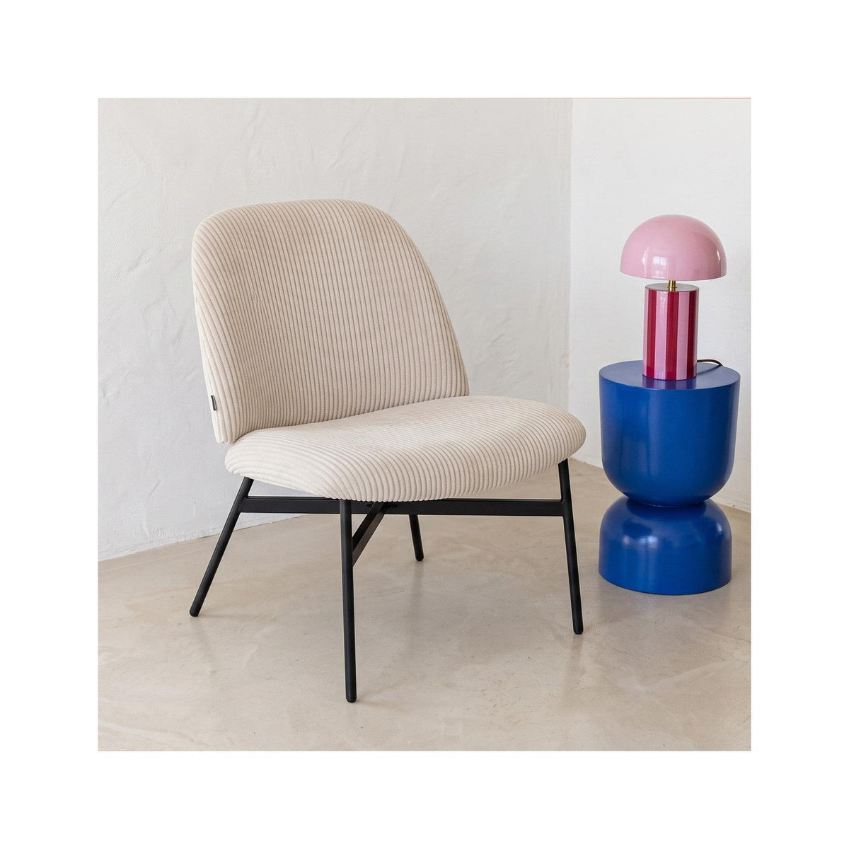 Petra - Fauteuil - Velours Côtelé - Beige