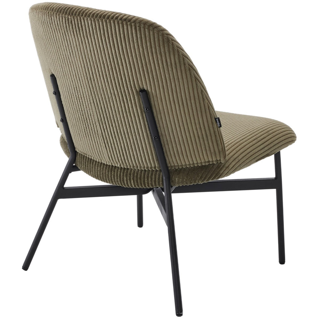 Petra - Fauteuil en Velours Côtelé - Vert Kaki