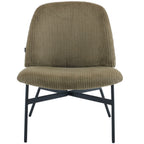 Petra - Fauteuil en Velours Côtelé - Vert Kaki