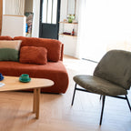 Petra - Fauteuil en Velours Côtelé - Vert Kaki