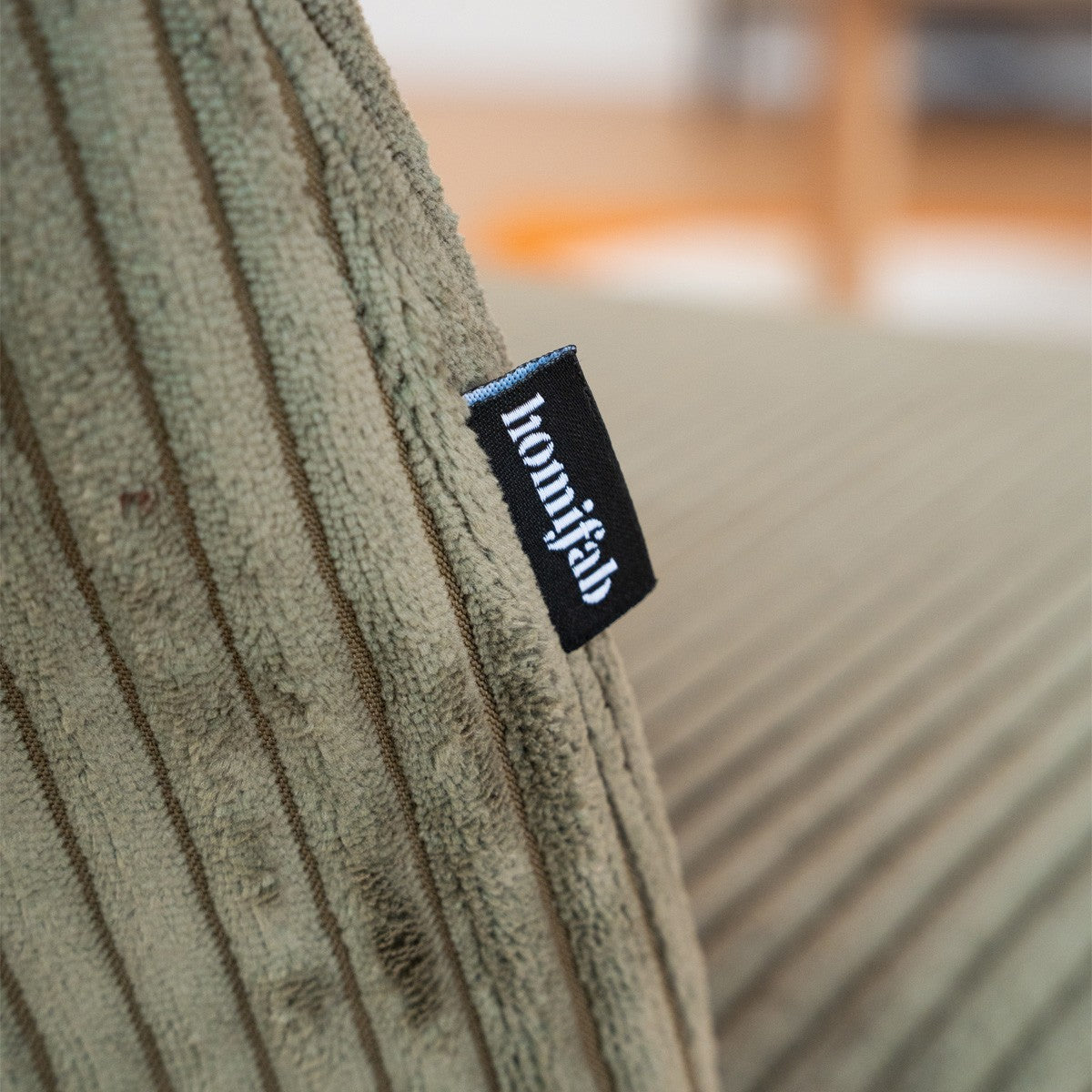 Petra - Fauteuil en Velours Côtelé - Vert Kaki
