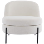 Vianney - Fauteuil en Tissu Bouclé - Beige