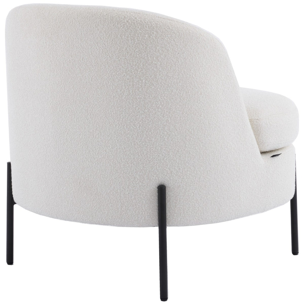 Vianney - Fauteuil en Tissu Bouclé - Beige