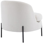 Vianney - Fauteuil en Tissu Bouclé - Beige