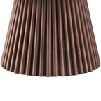 Ada - Table Basse Ronde Plateau en Céramique Effet Marbre Ø80 cm - Bois Foncé