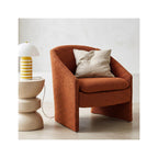 Ami - Fauteuil Arrondi en Tissu Bouclé - Rouille