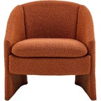Ami - Fauteuil Arrondi en Tissu Bouclé - Rouille