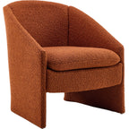 Ami - Fauteuil Arrondi en Tissu Bouclé - Rouille