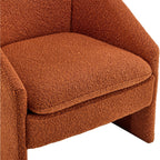 Ami - Fauteuil Arrondi en Tissu Bouclé - Rouille