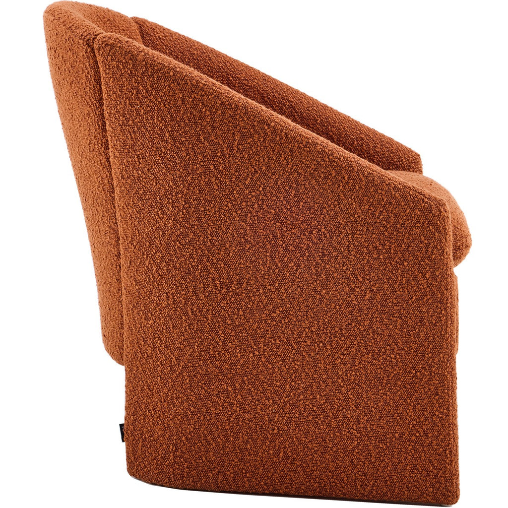 Ami - Fauteuil Arrondi en Tissu Bouclé - Rouille